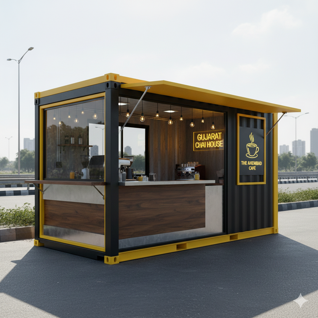 Used 20ft Cafe Container Setup